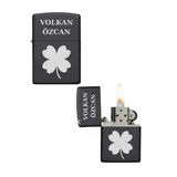 Kişiye Özel Yonca Baskılı Metal Çakmak
