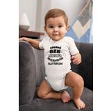 Kişiye Özel Zibin|Ben Gücümü Amcamdan-Dayimdan Aliyorum, 1 Yaş, Unisex, Beyaz
