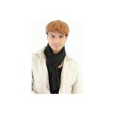 Kışlık 8 Parca Kaşmir Düz Renk Peaky Blinders Model Erkek Kasket London Şapka Taba