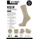 Kışlık Asker Çorabı, Pamuklu Nefes Alabilen Dayanıklı Uzun Outdoor Çorap (6, KUM, 40-44)