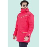 Kışlık Erkek Mont Su Geçirmez Kayak Fiyort 730 Milford Saxmavi - Kırmızı - 2XL