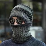 Kışlık Erkek Trend Örgü Şapka Ve Boyunluk Seti Gri