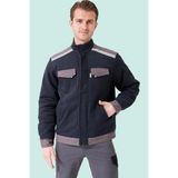 Kışlık Gabardin Iş Montu Soğuk Hava Koruma Blaze Mont Koşullarına Tipi Dış Giyim - Lacivert - Gri - 3XL