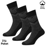 Kışlık Havlu Erkek Soket Çorap - 3 Çift - Dikişsiz - Olimpus - 14642 - Set 1