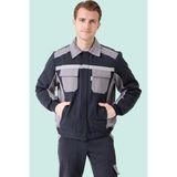 Kışlık Iş Mont Polarlı Gabardin Ce Urtica Montu Pamuklu Rahat - Lacivert - Gri
