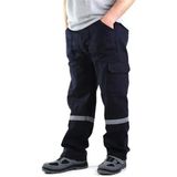 Kışlık Iş Pantolonu 7x7 Gabardin Kumaş %100 Pamuklu Unisex - Lacivert - 2XL
