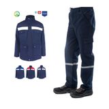 Kışlık İş Takımı Çok Cepli Reflektörlü Mont 4111 ve 7/7 İş Pantolonu 2958 Lacivert Renk Yüzde Yüz Pamuk CVLMYFRM41112958LAC1