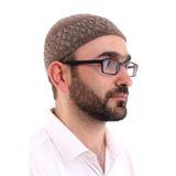 Kışlık Kadife Takke Hasır Desenli - Kahverengi