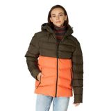 Kışlık Kadın Mont – Çift Renkli Kapüşonlu Şişme Mont, Rüzgar Geçirmez & Su Geçirmez, Sıcak Tutan Yoğun Dolgulu, Astarlı, Fermuarlı, Cepli Mont, Günlük Kullanım