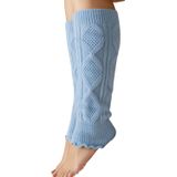 Kışlık Kadın Tozluk Pamuk Örgü Triko Baldır Isıtıcı Leg Warmer 1-Çift (buz mavisi)