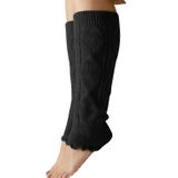 Kışlık Kadın Tozluk Pamuk Örgü Triko Baldır Isıtıcı Leg Warmer 1-Çift (füme)