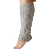 Kışlık Kadın Tozluk Pamuk Örgü Triko Baldır Isıtıcı Leg Warmer 1-Çift (gri)