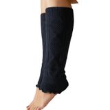Kışlık Kadın Tozluk Pamuk Örgü Triko Baldır Isıtıcı Leg Warmer 1-Çift (lacivert)