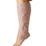 Kışlık Kadın Tozluk Pamuk Örgü Triko Baldır Isıtıcı Leg Warmer 1-Çift (pembe)