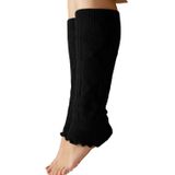Kışlık Kadın Tozluk Pamuk Örgü Triko Baldır Isıtıcı Leg Warmer 1-Çift (siyah)