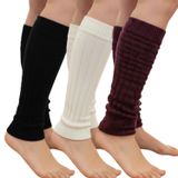 Kışlık Kadın Tozluk Pamuk Örgü Triko Baldır Isıtıcı Leg Warmer 3-Çift (siyah ekru bordo)