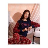Kışlık Kadın Welsoft Polar Pijama Takımı - Yeni Yıl Pijaması