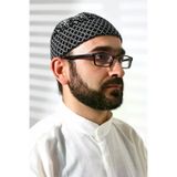 Kışlık Karyağdı Desenli Orlon Takke Siyah-Gri