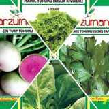 KIŞLIK KIVIRCIK MARUL - ÇİN TURP - MAYDANOZ - ISPANAK 4'LÜ TOHUM SETİ