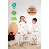 Kışlık Pamuklu Pazen Uyku Tulumu, 1 Tog Organik Çocuk Ve Bebek Uyku Tulumu, Kolsuz Unisex Tulum Kahverengi 2-3 Yaş