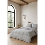 Kışlık Pazen Çift Kişilik Nevresim Takımı Gray - Gri - Beyaz - 200 x 220 cm
