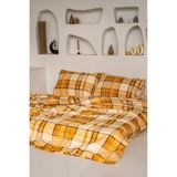 Kışlık Pazen Çift Kişilik Nevresim Takımı Yellow Beige - 06-Turuncu - 200 x 220 cm