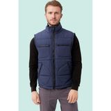 Kışlık Su Geçirmez Çok Cepli Yelek Isı Yalıtımlı Melesa Iş Outdoor Suya Sıcak Tutucu - Lacivert - 2XL