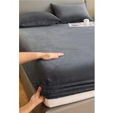Kışlık Tek Kişilik Kadife Lastikli Çarşaf 100X200+30