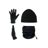 Kışlık Termal Polar Unisex Soğuk Geçirmez Polar Bere Eldiven Boyunluk Erkek ve Kadın İçin 3'lü Set