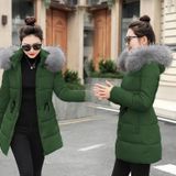Kışlık Yaka Kürklü Orta Boy Kadın Şişme Mont
