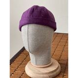 Kışlık Yeni Stil Yün Cep Retro Hip-Hop Mor Docker Şapka Takke Şapka Takke Bere - 55 - 62 cm