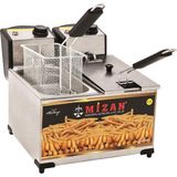 Kısmet Mizan 5+5 Lt Çiftli Kapaklı Elektrikli Sanayi Tipi Fritöz - Gri