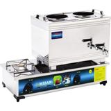 Kısmet Mzn 25 Lik Doğalgazlı 20 Litre 2 Demlikli Çay Kazanı - Çay Ocağı - 20 lt