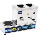 Kısmet Mzn 40 Lık Elektrikli 30 Litre 2 Demlikli Çay Kazanı Çay Ocağı - Gri