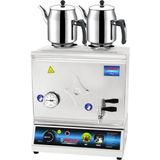 Kısmet Mzn 40 Lık Elektrikli 30 Litre 2 Demlikli Çay Kazanı Demlik Hediyeli - Açık Gri