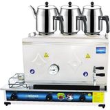 Kısmet Mzn 60 Lık Doğalgazlı 40 Litre 3 Demlikli Çay Kazanı Demlik Hediyeli - Gümüş
