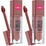 Kiss Me More Yüksek Pigmentli & Mat Bitişli Nemlendirici Likit Ruj (2 paketi)