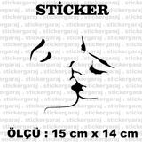 Kiss Öpücük Kadın Erkek Dudak 2 Adet Sticker Otomobil Motosiklet Kask Atv Laptop Pc Tablet Buzdolabı Kapı Cam Sticker Etiketleri