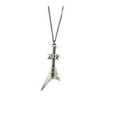 Kıss Rock Grubu Elektro Gitar Kolye – 60 Cm Metal Glam Rock & Hard Rock Aksesuar