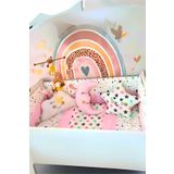 Kista Baby Bebek Uyku Seti Nevresim Takımı 60x120 Damla Pembe