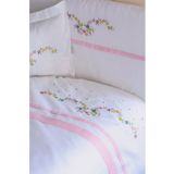 Kista Baby Bebek Uyku Seti Nevresim Takımı 80x130 Flower Pembe