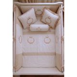 Kista Baby Bebek Uyku Seti Nevresim Takımı Crown Kahverengi 60x120