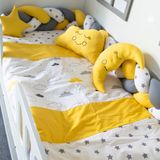 Kista Baby Cumulus Montessori Bebek Uyku Seti Örgü Yan Korumalı Uyku Seti 90x190 100x200 - 90 x 190 cm - Sarı