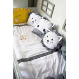 Kista Baby Montessori Bebek Uyku Seti Örgü Yan Korumalı Uyku Seti 90x190 100x200 Animals
