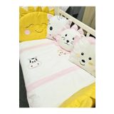 Kista Baby Park Yatak Bebek Uyku Seti Nevresim Takımı 70x110 Animals Pembe