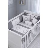Kista Baby Park Yatak Bebek Uyku Seti Nevresim Takımı 70x110 Crown Gri