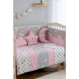 Kista Baby Park Yatak Bebek Uyku Seti Nevresim Takımı 70x110 Mountain Pembe