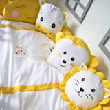 Kistababy Animals Montessori Uyku Seti, Yan Korumalı Yer Yatağı Seti, 90x190 / 100x200 cm, Sarı