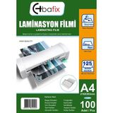 Kitabevimden Bafix A4 Laminasyon Filmi 125 Mıc 100'lü 216-303 Beyaz Renk ile Su Geçirmez Koruma - tek