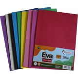 Kitabevimden Bafix Eva Düz Renk 20X30 10 Renk Karışık-10-Pkt - Çok Renkli - tek